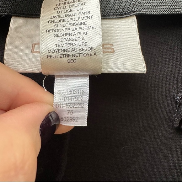 Chico’s Black Lindy Side-Zip Pants Short Length Ponte Knit - Picture 15 of 15